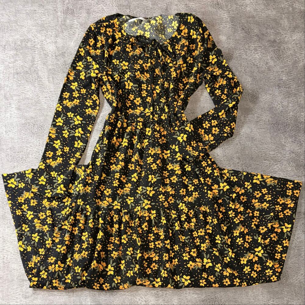Free People Floral Long Sleeve Maxi Dress